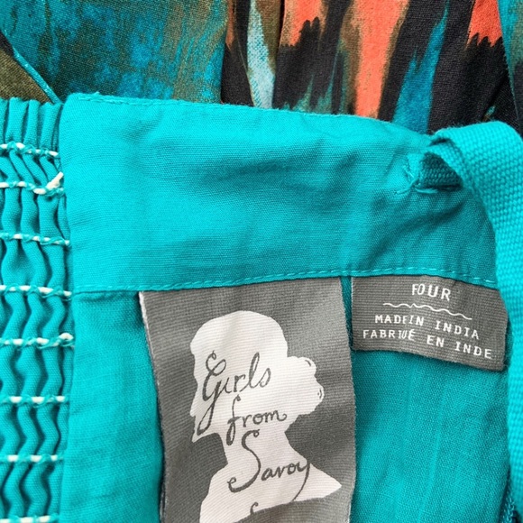 Anthro Girls From Savoy Printed Ikat Midi Dress - Picture 9 of 9